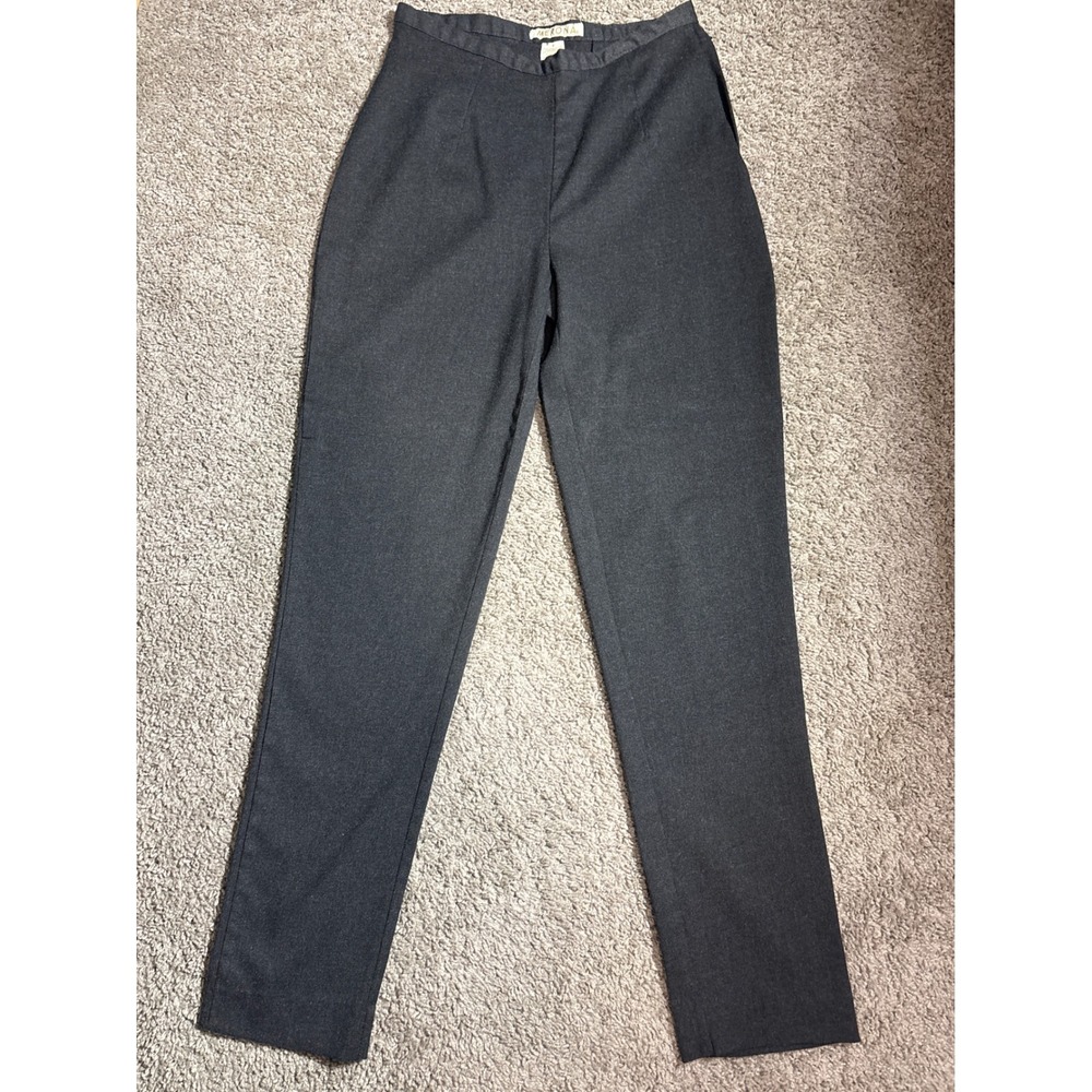 Y2K Merona Charcoal Gray High Waisted Tapered Leg Dress Pants Womens Size 4 RN